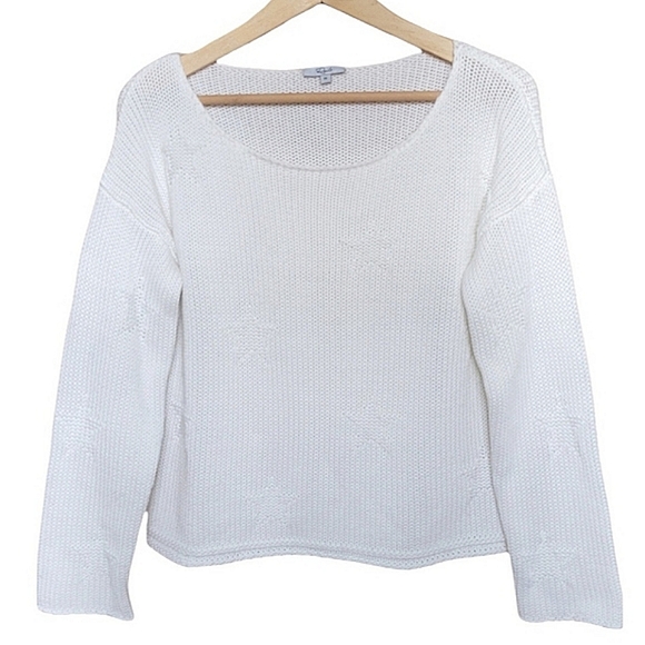 Rails Kalani Star Knit Sweater White Size XS - Picture 3 of 13